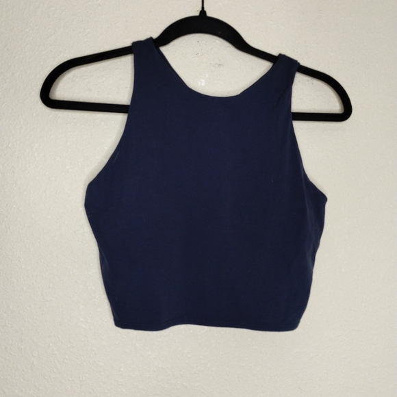 Athleta Conscious Crop Bra A-C In Navy Women's Size Medium - Picture 2 of 4